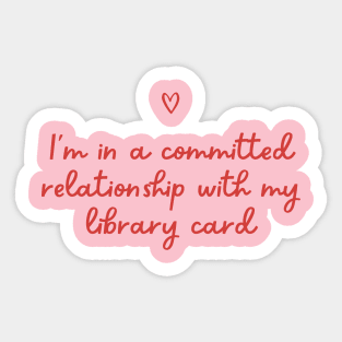 Library Card Lovers Sticker